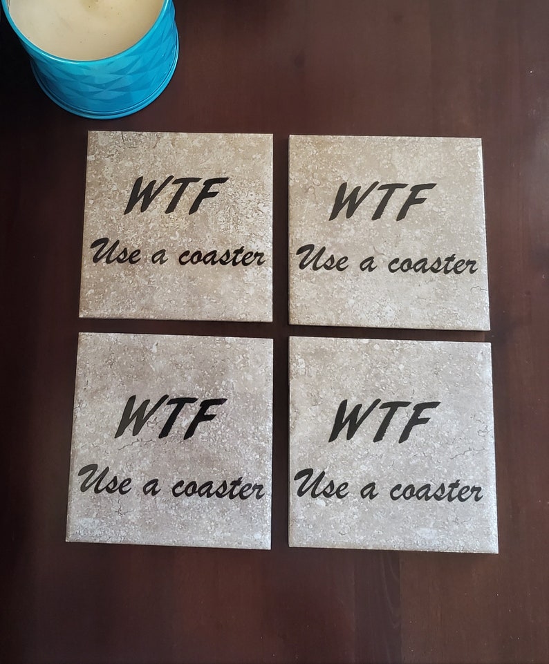 This is the perfect WTF use a coaster secret santa gift to make your secret gift receive laugh.
