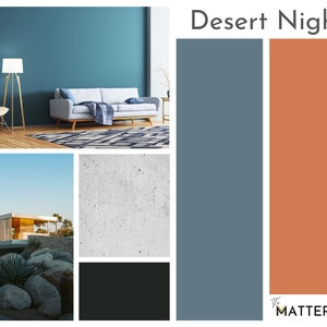 Home Color Palette | Interior Design | Benjamin Moore | Blue | Masculine | Modern | Mid-Century | Decorating