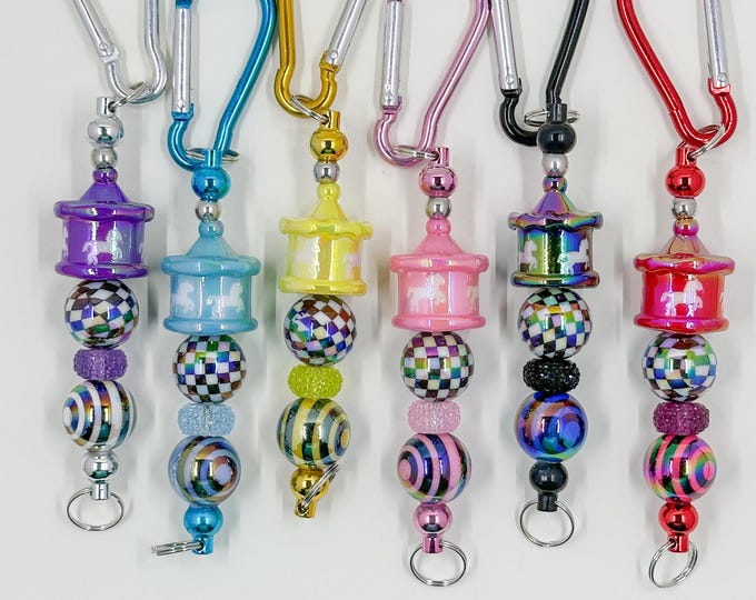 Marry go round keychain or bag clip