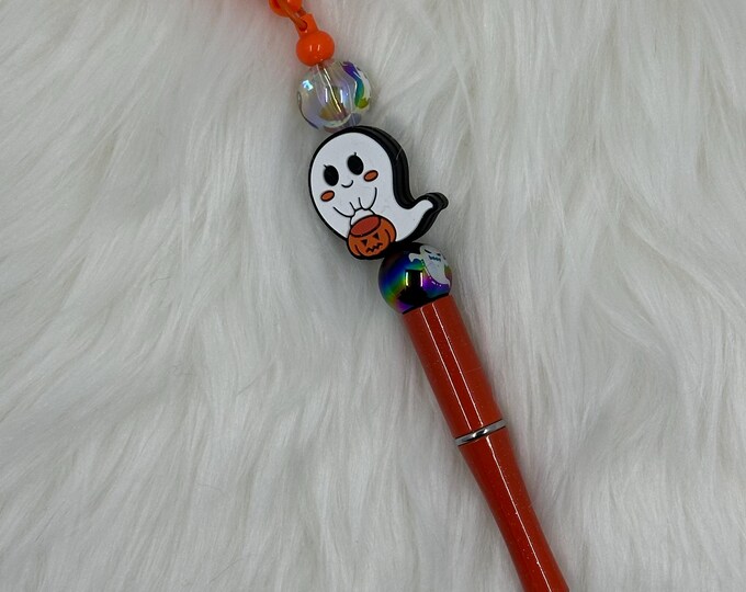 Trick or treat ghost beaded pen