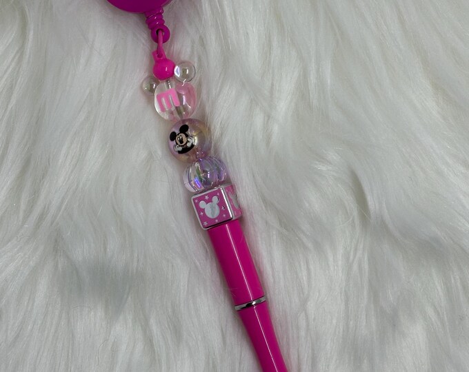 Mickey Mouse retractable beaded pen