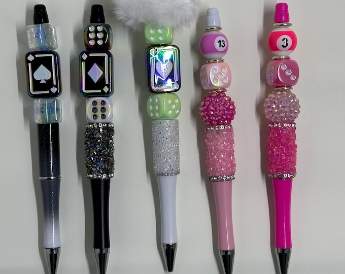 Casino lovers beaded pen