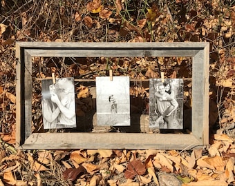 Rustic barnwood picture holder