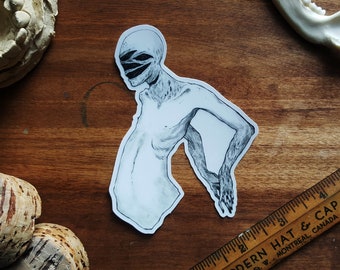 Fleshy monster / Stickers / Horror / Strange / Dark Surrealism / Weatherproof CLEAR Matte Vinyl Stickers