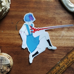 Rei Ayanami / Lilith / Evangelion / NGE / Fan Art / Neon Genesis Evangelion / Pegatinas de vinilo mate transparente