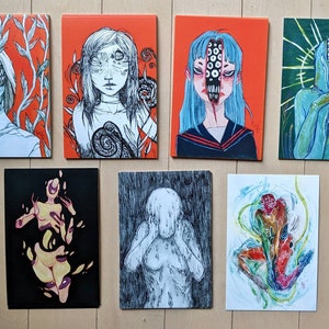 CARTE POSTALE - CHOOSE DESIGN 3 / Effrayant / Horreur / Étrange / Bizarre / Art surréaliste