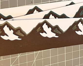 Alpine Tree Border Creative Memories Alpine Mountains Border Blue - Etsy