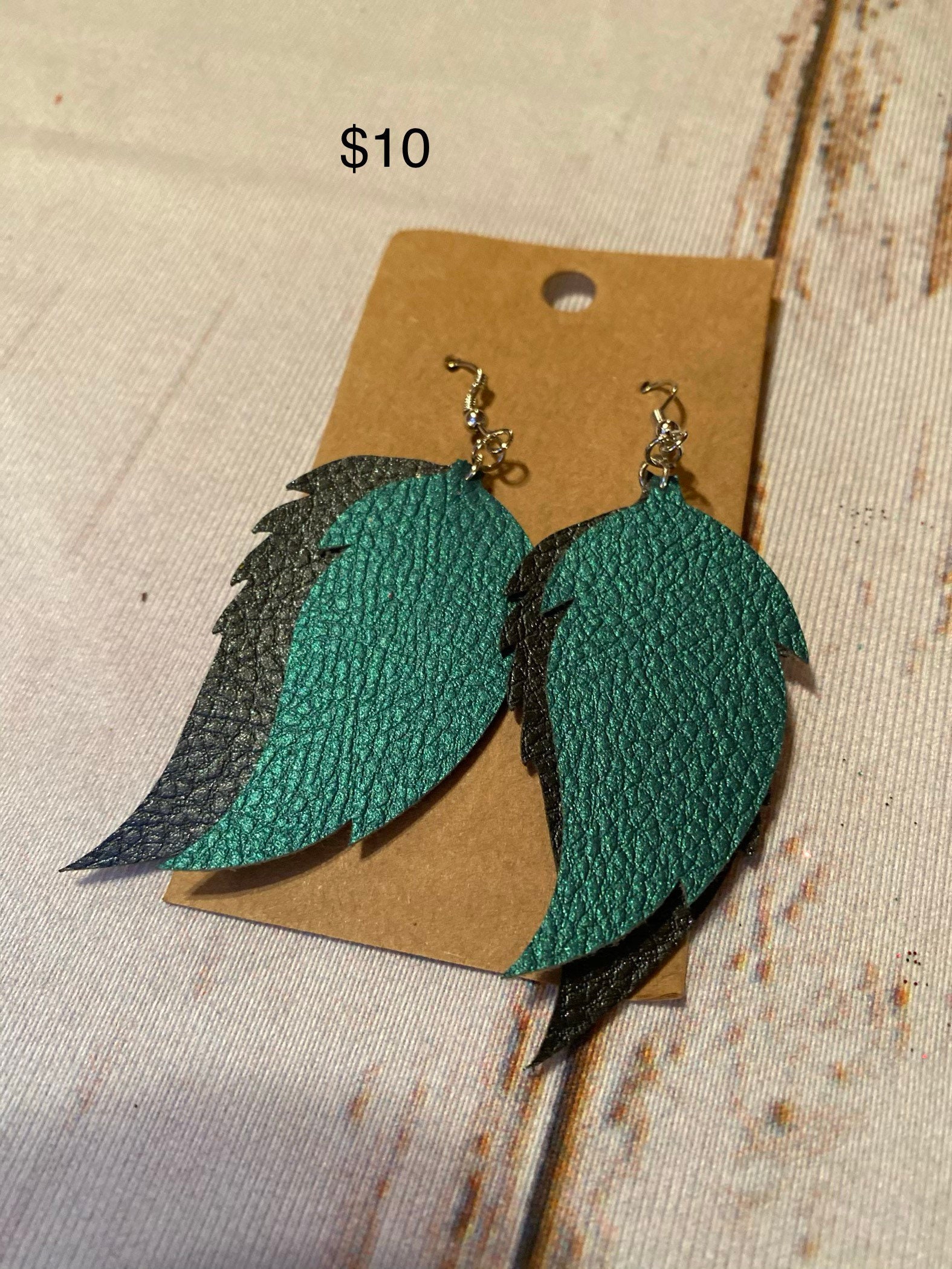 Faux Leather Earrings Etsy