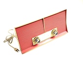 Rare Salmon Pink Twin Speaker Retro Vintage 1960 Philco Model J846-124 AM Tube Radio - Working