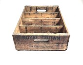 Vintage Hard To Find Royal Crown Cola Par-T-Pak Columbus Ohio Wood Crate
