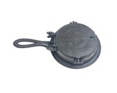 RARE 1860 39 s Antique North Harrison Chase 6 - 7 PHILAD 39 A Cast Iron Waffle Maker with Base