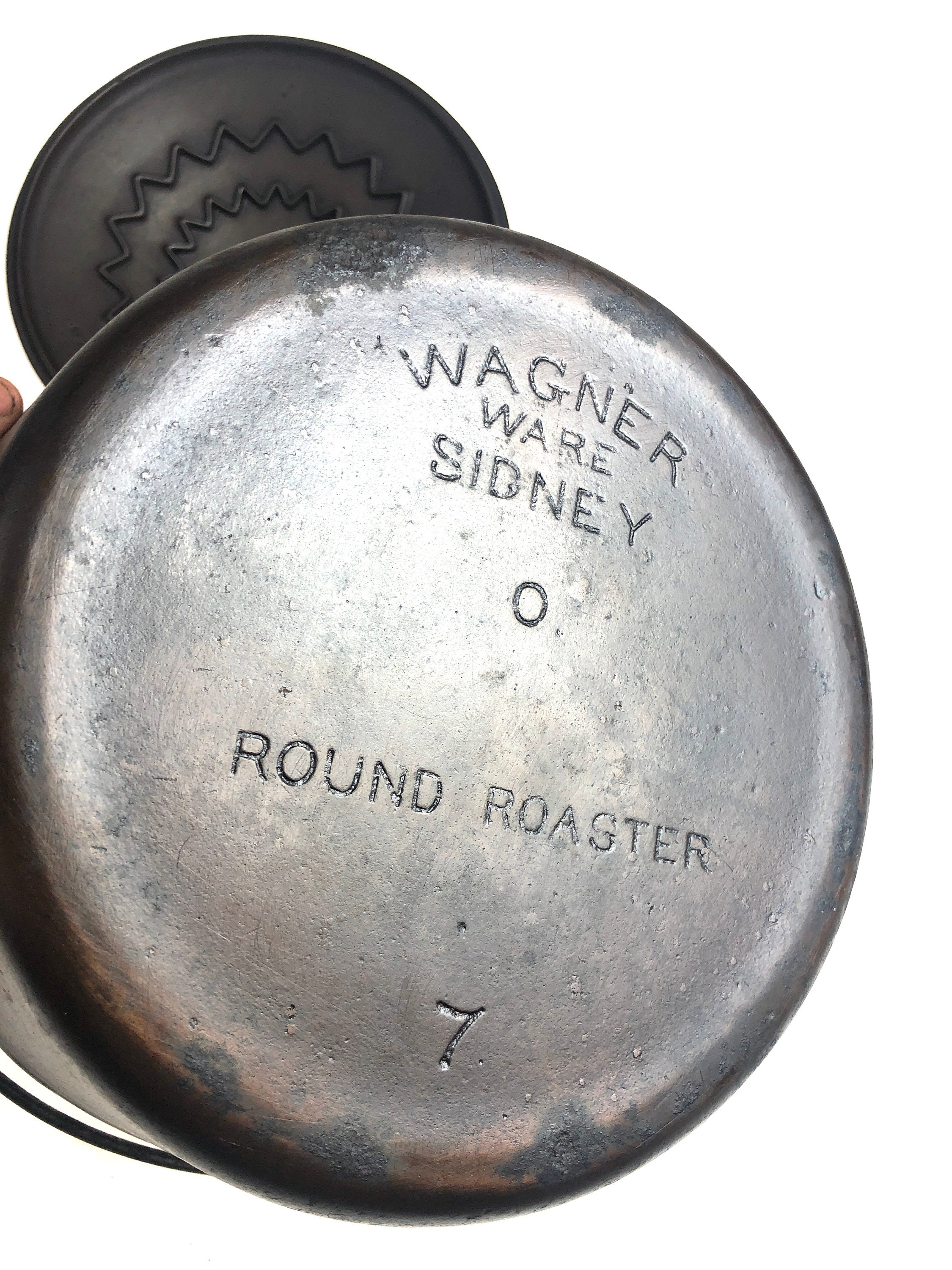 Vintage Wagner Ware Sidney No 7 Cast Iron Round Roaster with Etsy