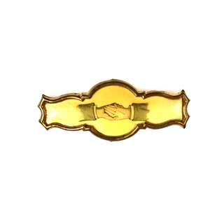 RARE Modern Woodmen of America Handshake Pin (Oct 18 1892, Mar 7 1898) - FREE SHIPPING!!