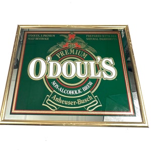 NICE!! UNUSED!! 1992 O&#39;doul&#39;s Non-Alcoholoc Brew Mirror Anheuser Busch