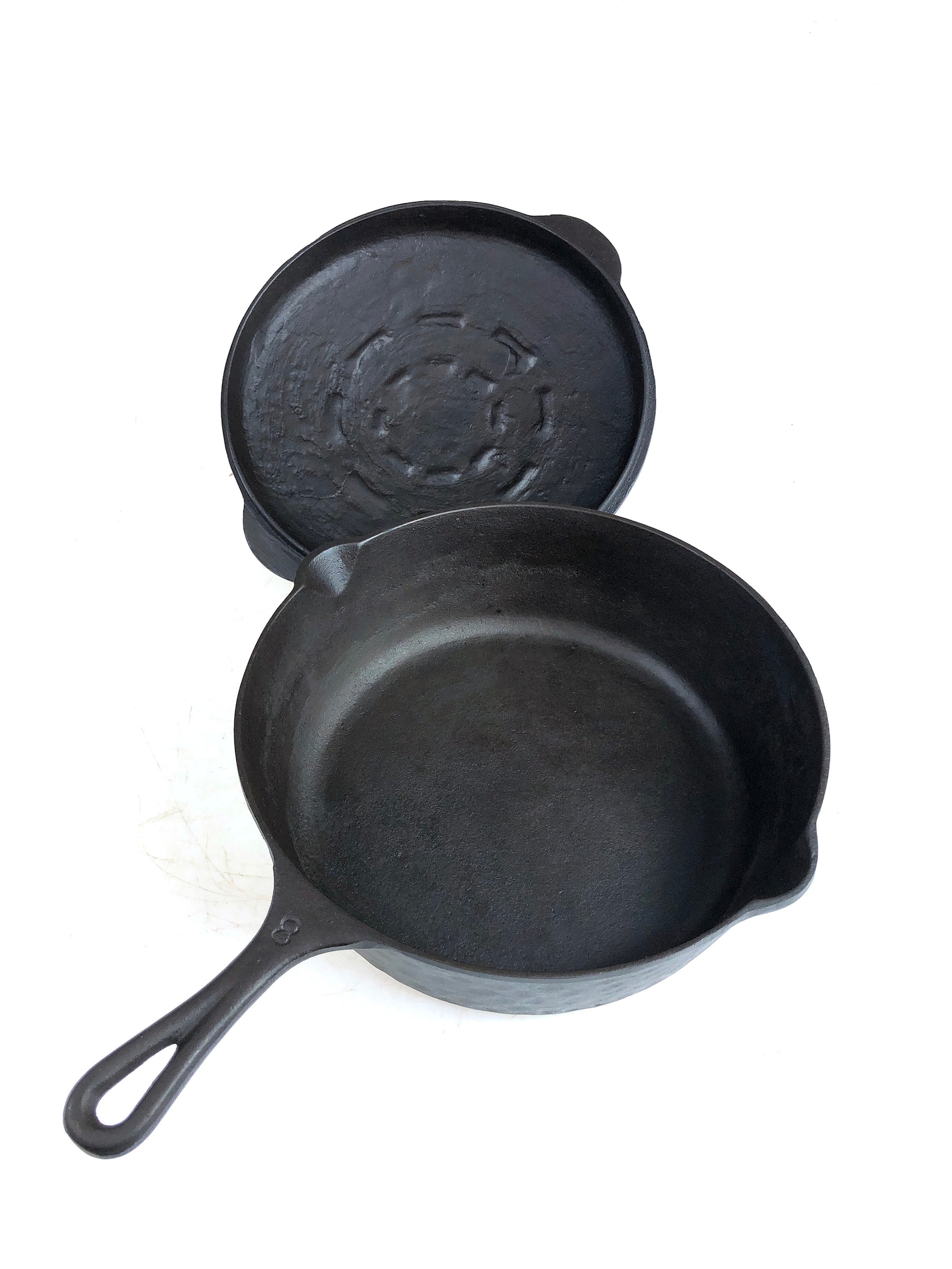 VERY NICE Ugly Hammered Cast Iron 8 Chicken Pan Fryer Etsy