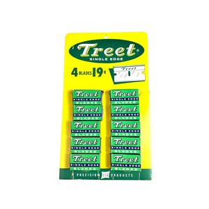 Vintage (1960s? 1970s?) Treet Single Edge 4 Blades for 19c Store Display - FREE SHIPPING!!