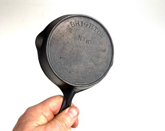 Cast Iron Brighton #10 Small Advertising Skillet. - FREE SHIPPING!