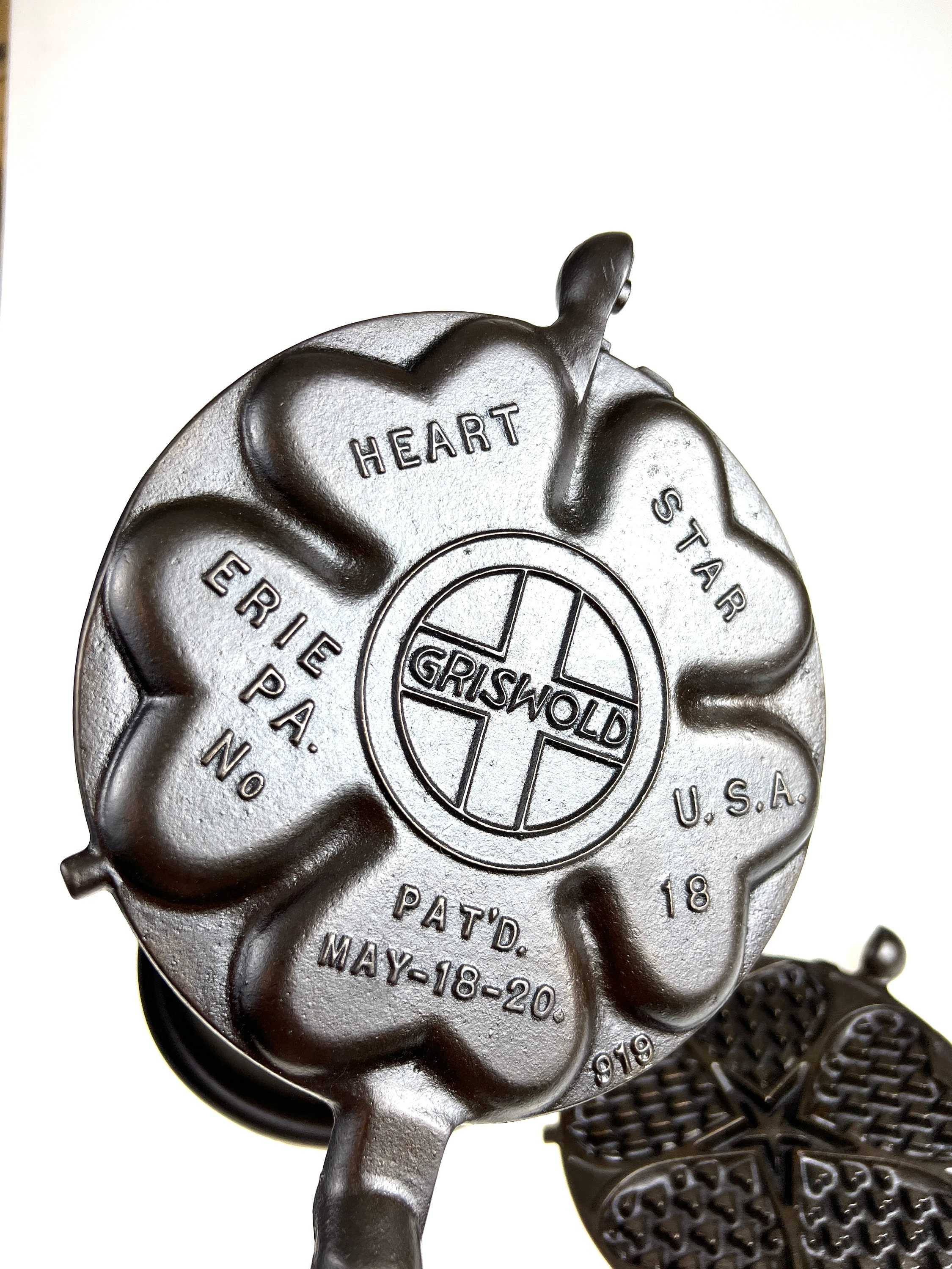 Vintage BEAUTIFUL Griswold Heart Star 18 919 920 Patented Etsy