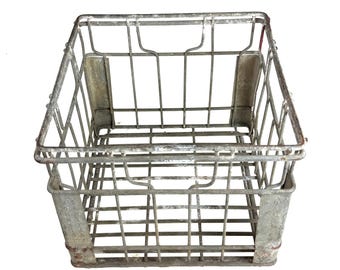 Antique Harrisburg Dairies Milk Box: Galvanized Farmhouse Decor - Etsy