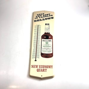 NEAR MINT!! Vintage 1970&#39;s Bellows Bourbon Thermometer