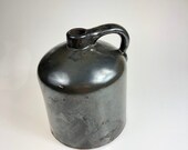 Antique Brown Stoneware Whiskey Jug Crock