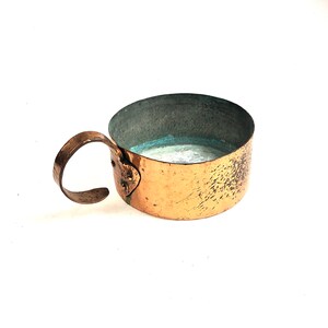 Antique Primitive Handmade Copper Pot Dovetail bottom