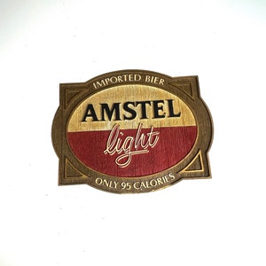 Vintage Amstel Light Only 95 Calories Plastic Beer Sign - FREE SHIPPING!