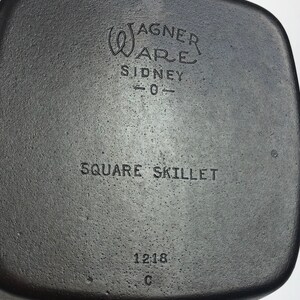 Wagner Ware, Square Skillet, 1218 D, Restored & Triple-seasoned 