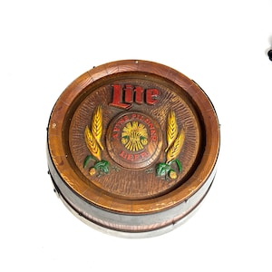 Enseigne vintage Miller Lite Beer en plastique