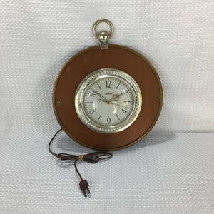 Vintage Electric Sunbeam Model A502 Wall Clock Retro Mid-century Modern - FREE SHIPPING!!