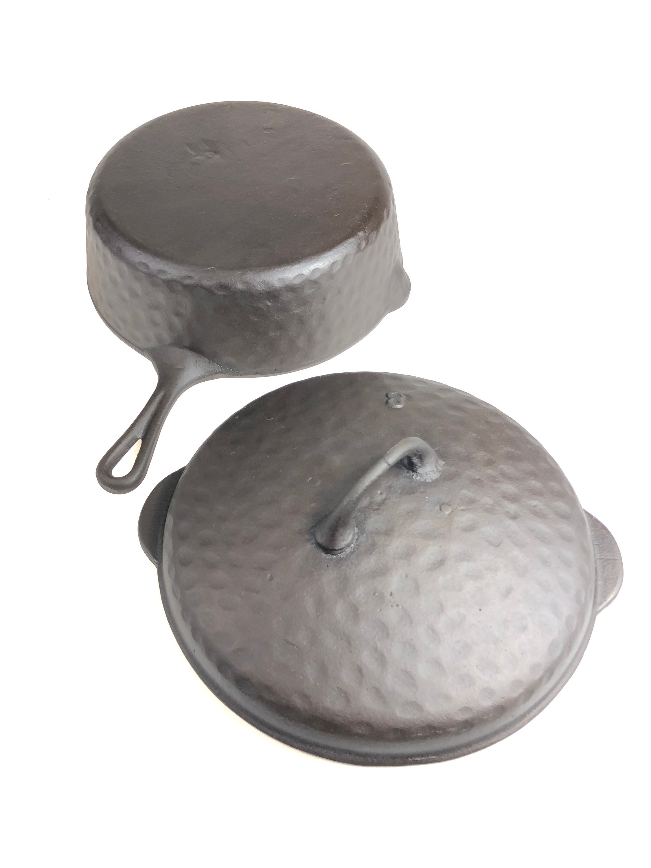 VERY NICE Ugly Hammered Cast Iron 8 Chicken Pan Fryer Etsy