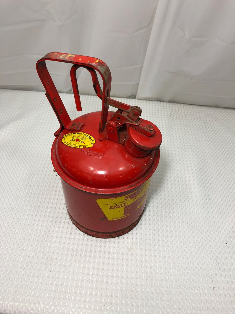 Vintage Eagle 1 Gallon Metal Safety Gas Can U110S Type 1 USA Etsy
