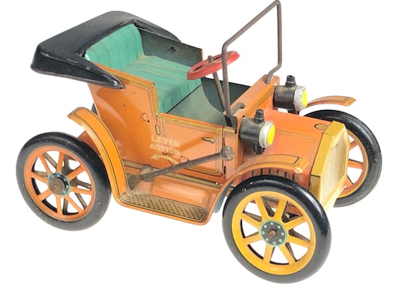 Vintage 1950's Modern Toys Japan Tin Litho Lever Action Model T