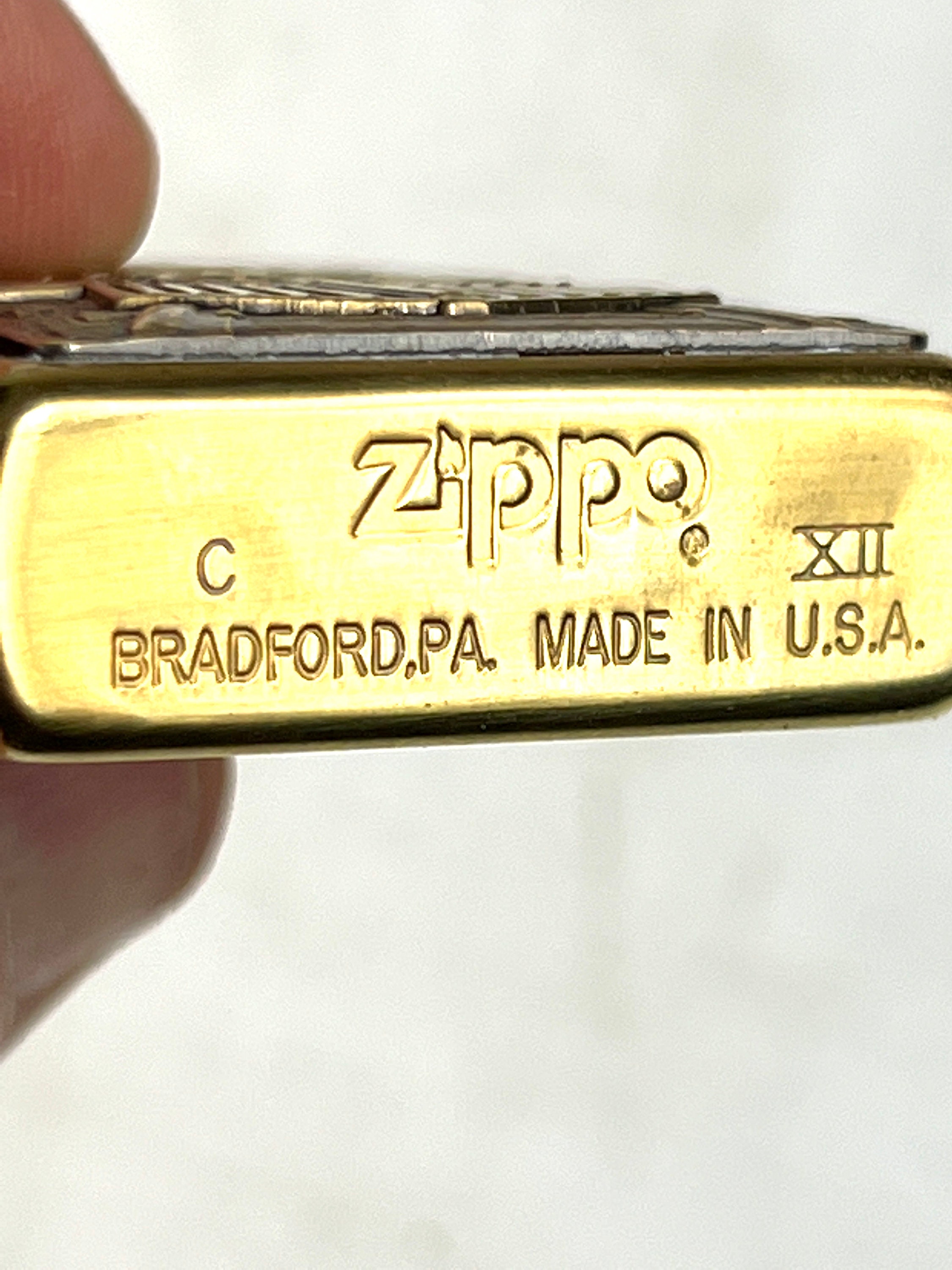 RARE Vintage 1996 Brass Great American Train Embossed ZIPPO