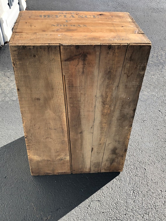 Antique Large Vintage Boston Rubber Shoe Co Wood Crate Advertising