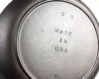 Hard To Find LODGE CS Chef Skillet Made in Usa No Notch - Circa 1960's