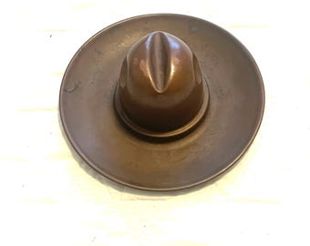 vintageantique帽子即興curiosbarairono boushi Vintage 1950's Gregorian Copper Cowboy Hat Handcrafted