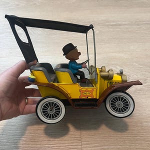 1961 Original Working Hubley Official Mr Magoo Car Tin Toy - HARD to Find!