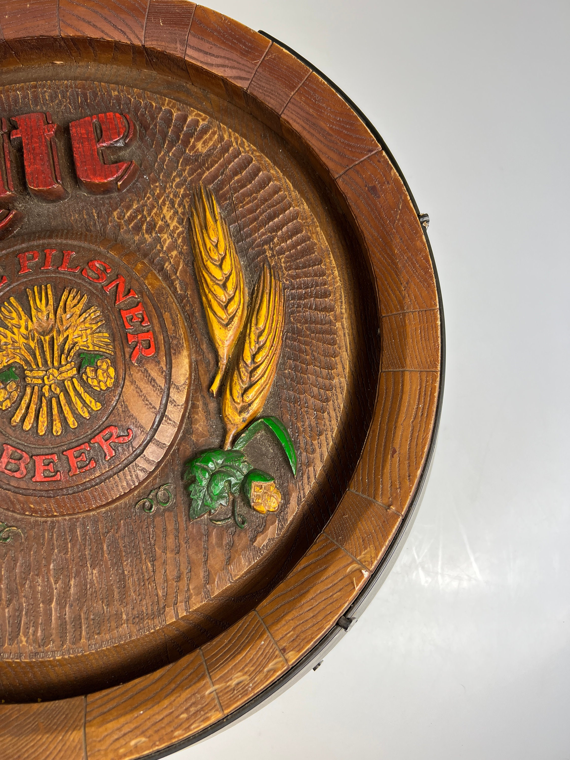 Vintage Miller Lite Beer Plastic Barrelhead Sign - Etsy