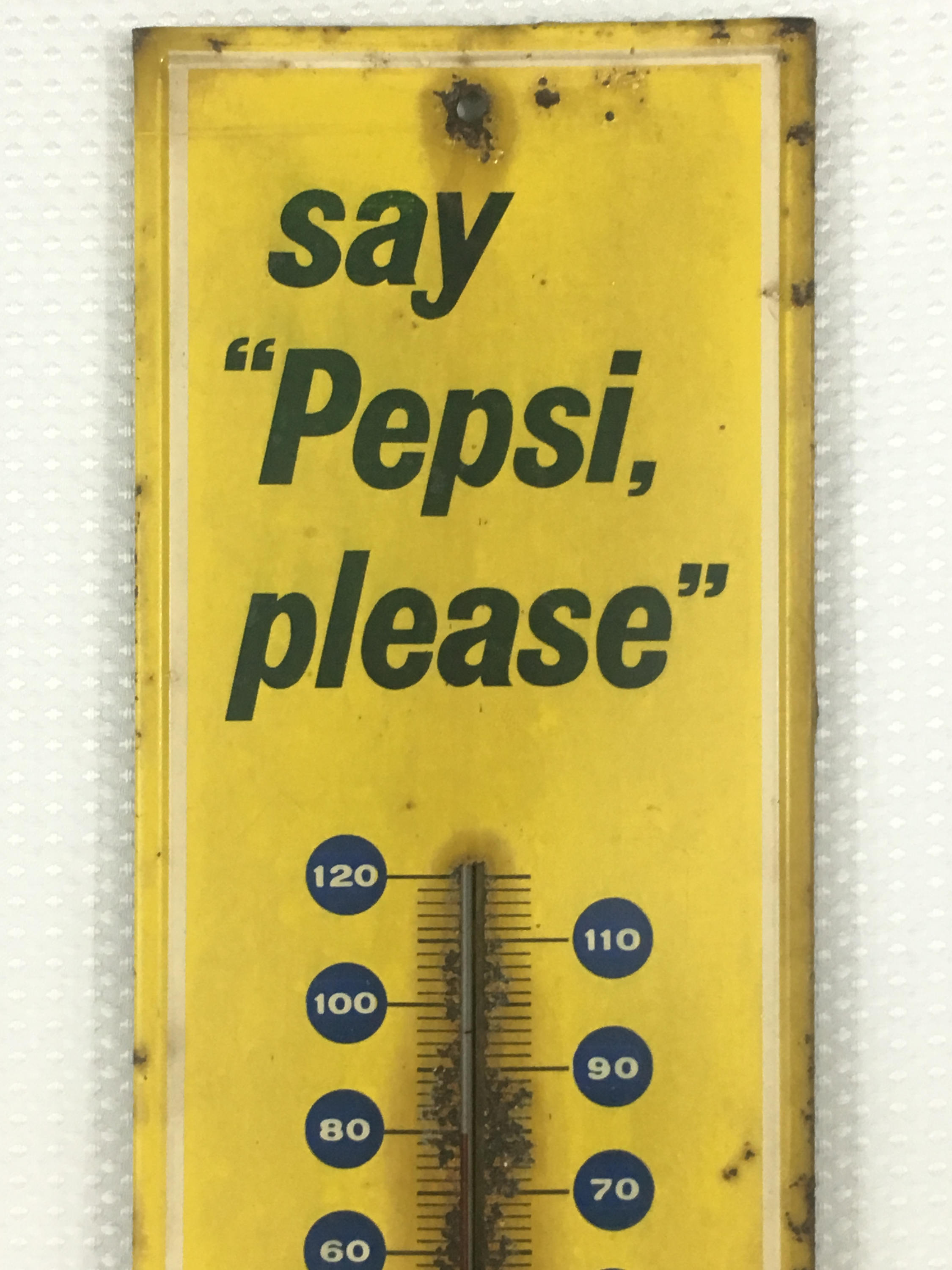 ペプシ温度計 1963 ヴィンテージ say“Pepsi, please”(L) - メルカリ