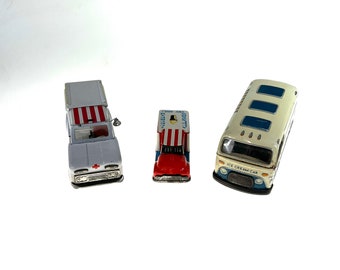 戦前のブリキ板に描かれた日本の救急車とドイツの車 - Etsy 日本