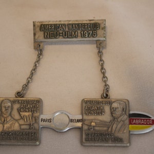 Vintage Collectible American Wanderclub NEU-ULM Medal Medallion - 1975 FREE Shipping!