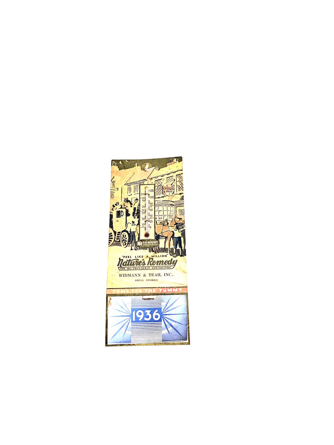 Vintage 1936 Nature's Remedy Tums for the Tummy Advertising