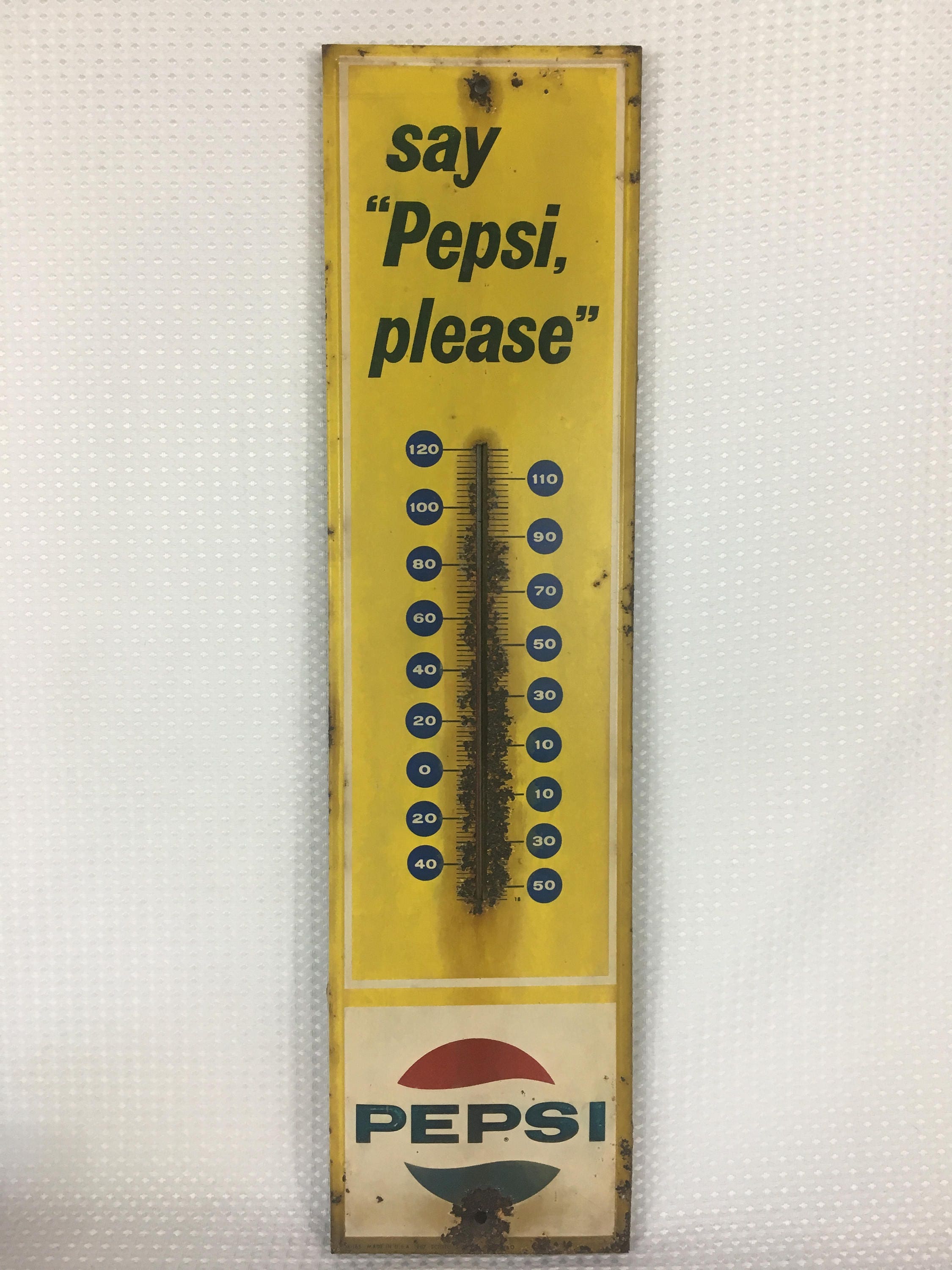 ペプシコーラ温度計 1969 ヴィンテージsay“Pepsi, please” ペプシコーラ温度計 1969 ヴィンテージsay“Pepsi, please
