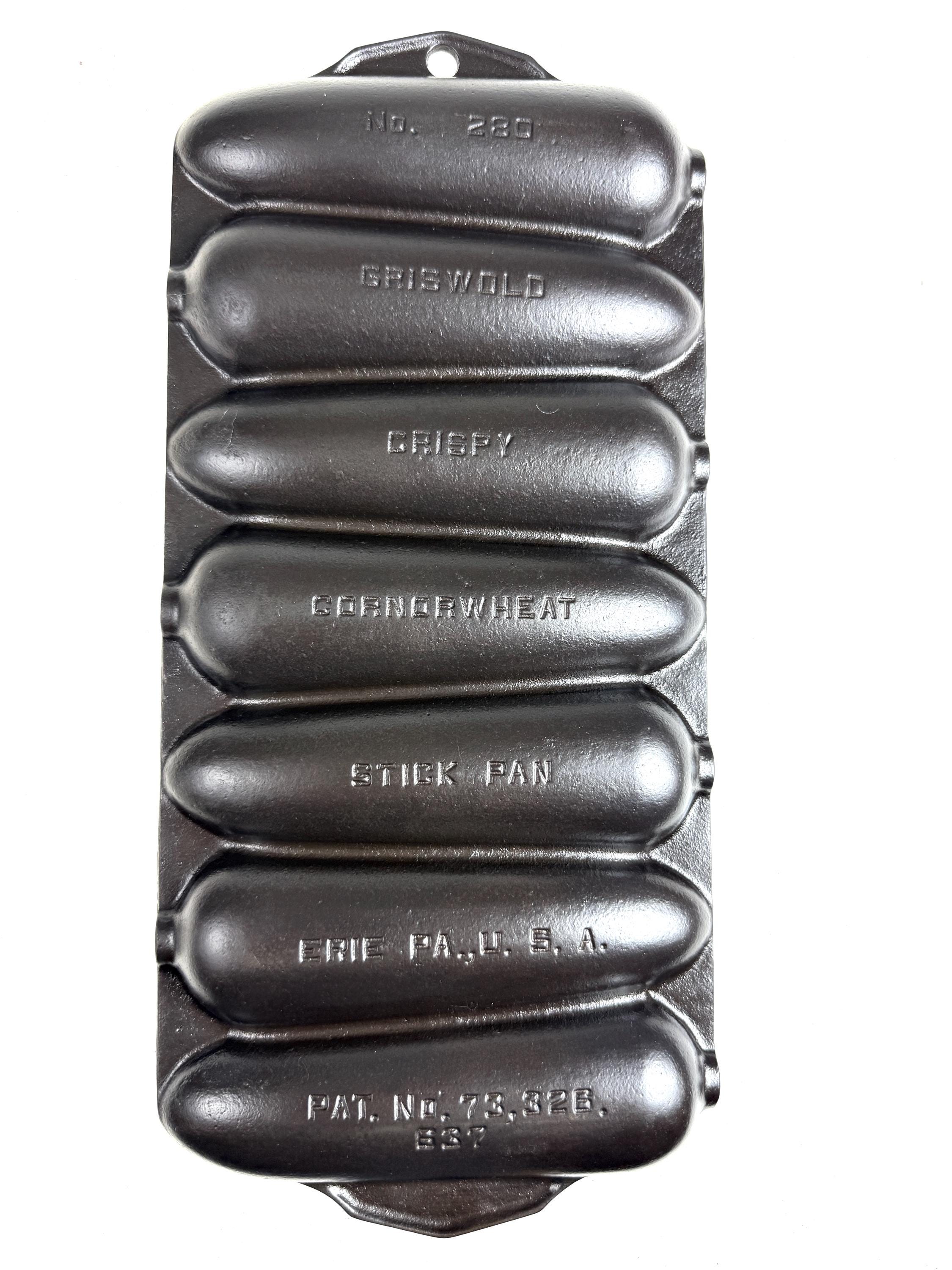 RARE! NEAR MINT!! Griswold #280 Corn or Wheat Stick Pan 637