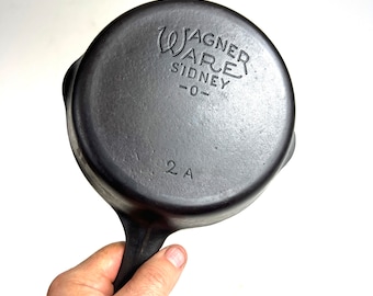 Vintage Unmarked Wagner Cast Iron No3 L Skillet Number Eight 6-1/2 Inch  Wagner Number 3 Skillet Cast Iron I Skillet 3 L Handle 