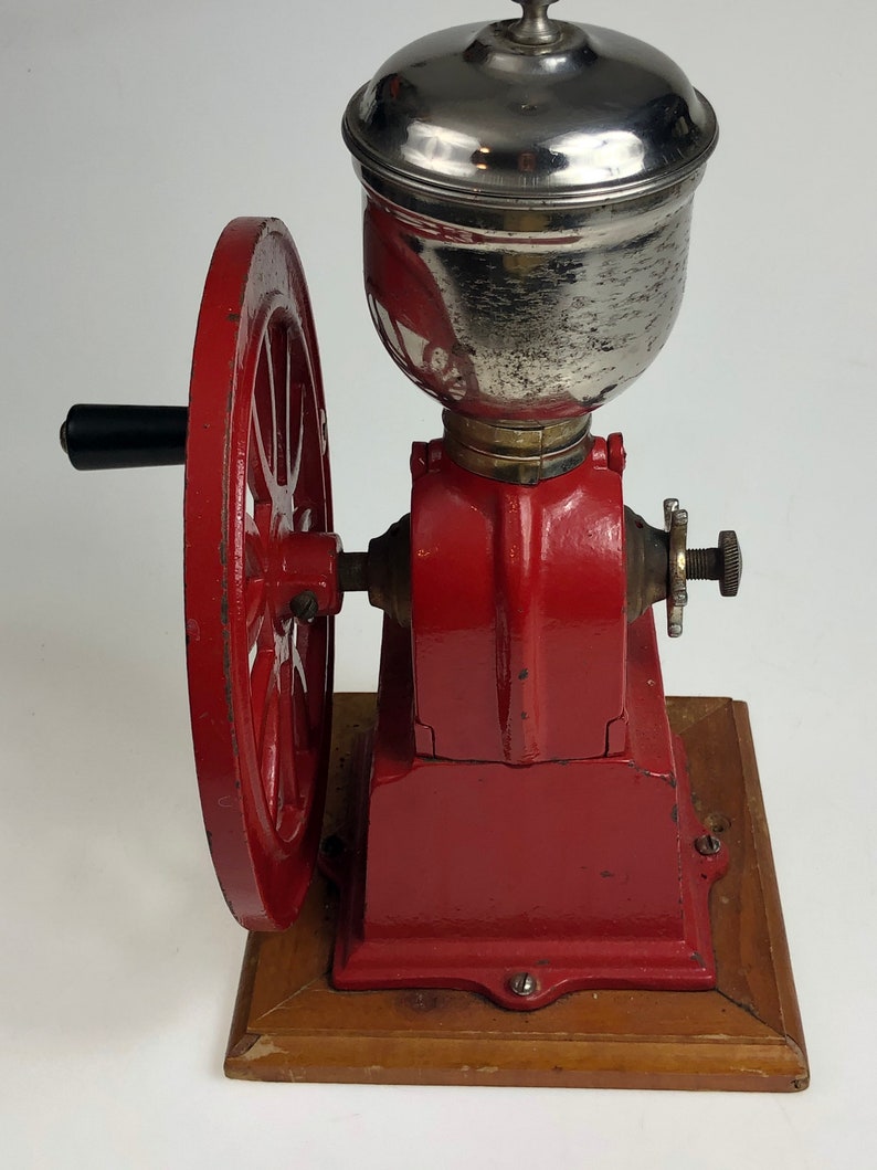 Antique 1930's Elma Vintage Red Cast Iron Coffee Grinder | Etsy