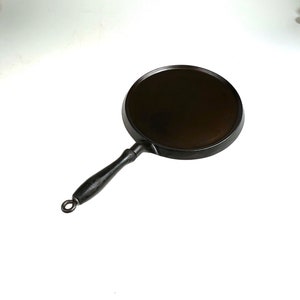 WOW! RARE! Vintage 1922 - 1940&#39;s Wagner Ware #9 Sidney -O- Stylized Logo WOOD Handle Cast Iron Griddle