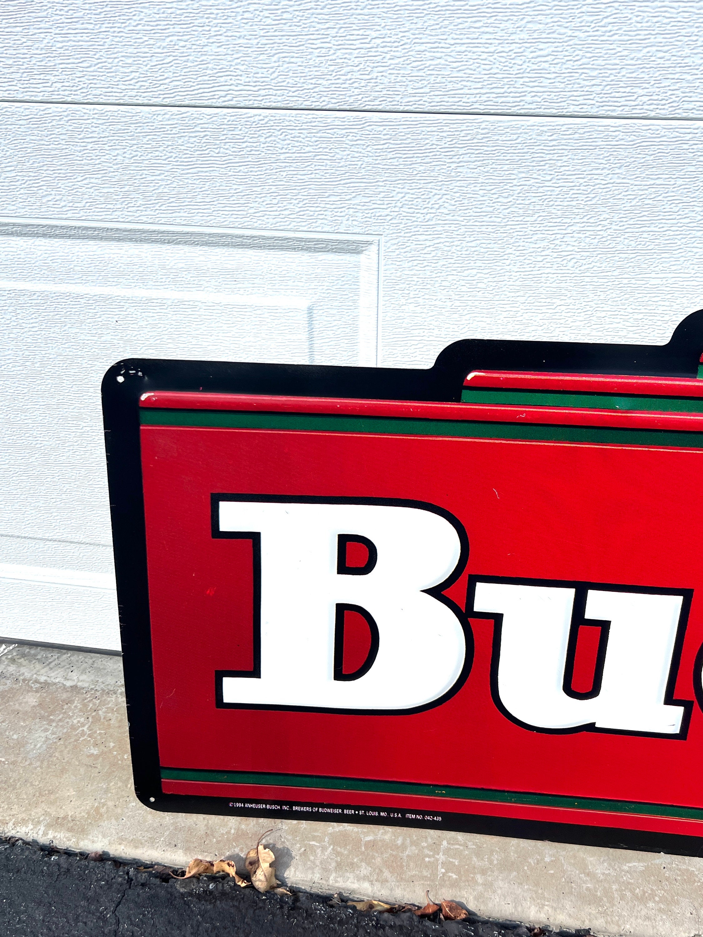 Vintage 1994 Budweiser Large Metal Tin Sign - 5 Feet Wide! - Etsy