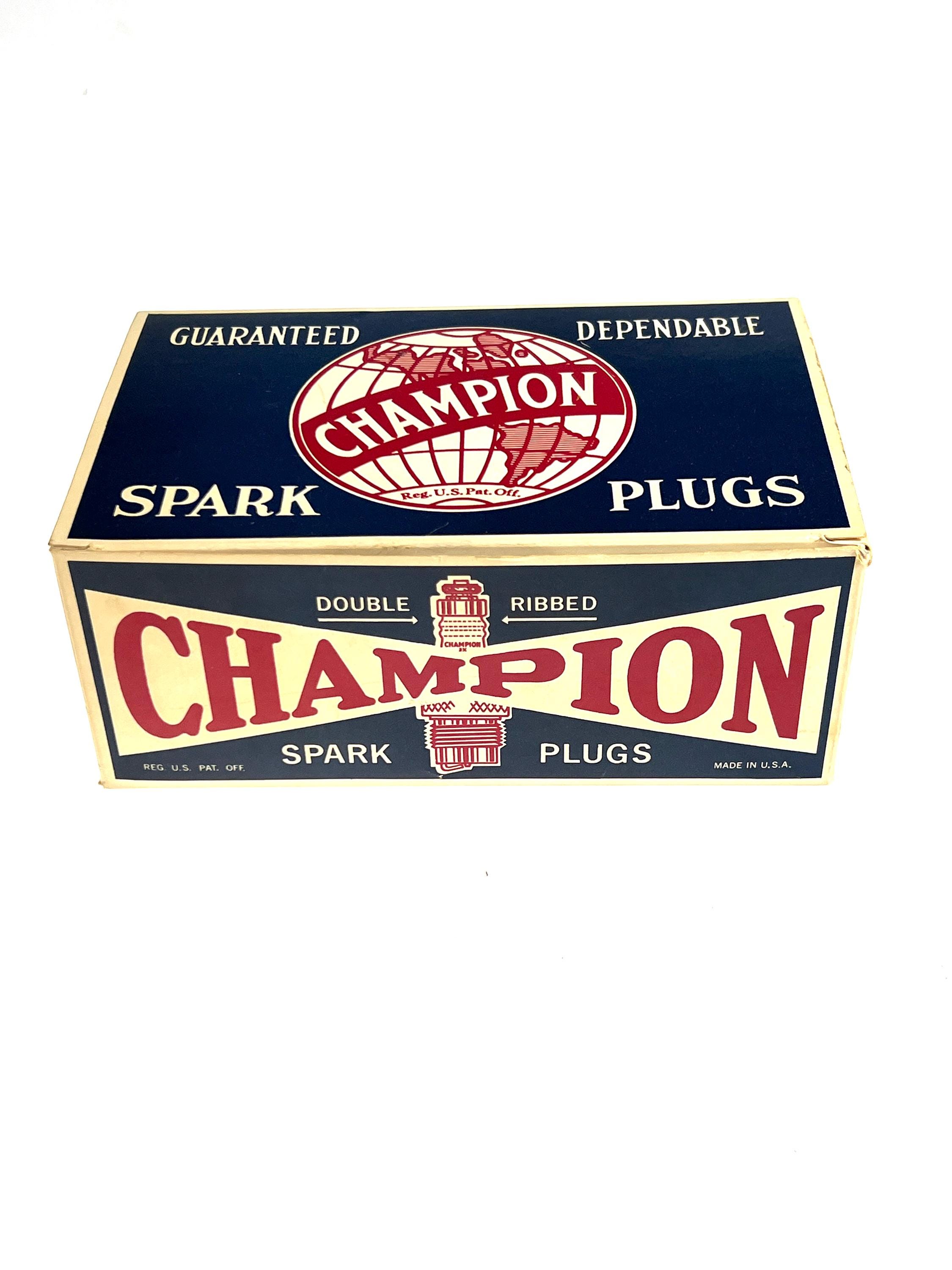 直径76センチ】ビンテージ 大型看板 CHAMPION SPARK PLUGS 当時